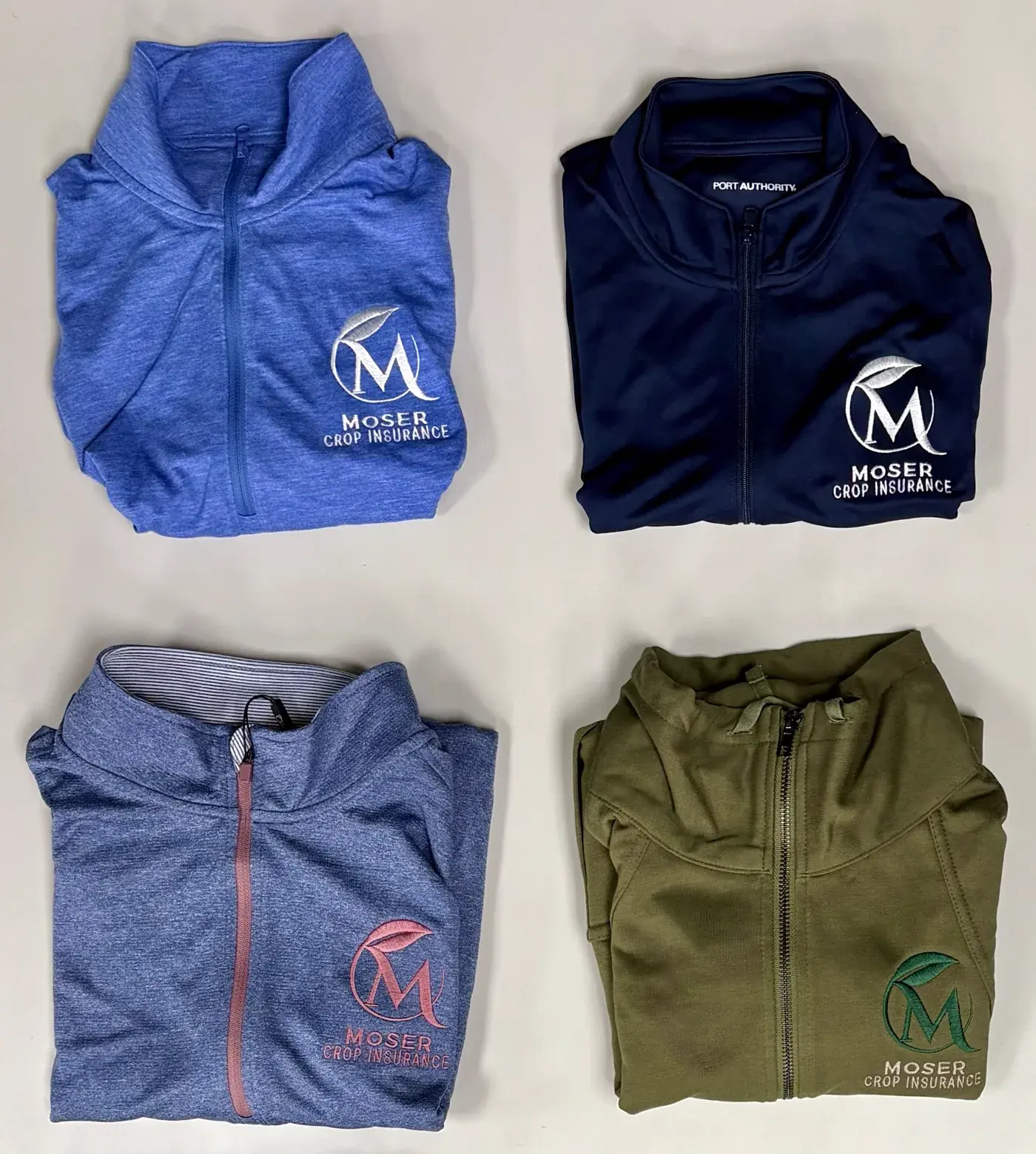 Embroidered branded polo for an ongoing employee apparel program